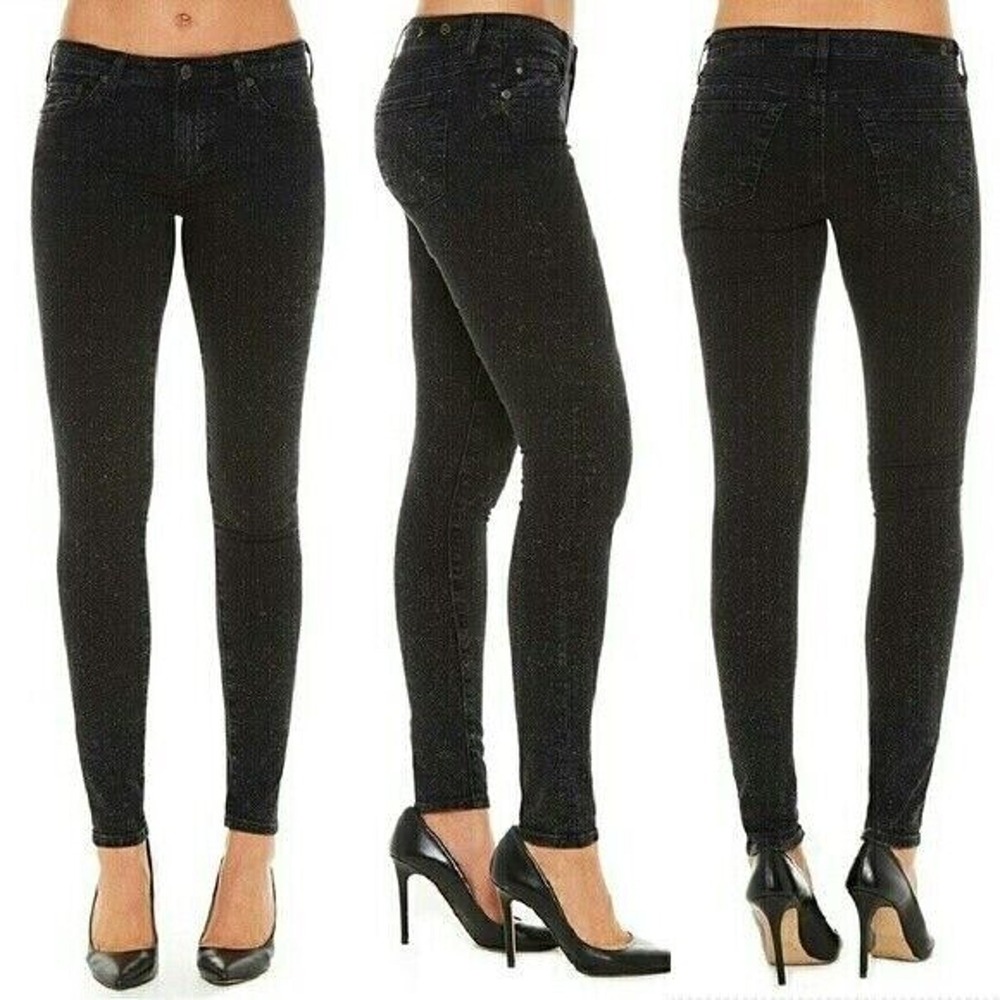 AG Adriano Goldschmied Super Skinny Sparkle Jeans 29R‎